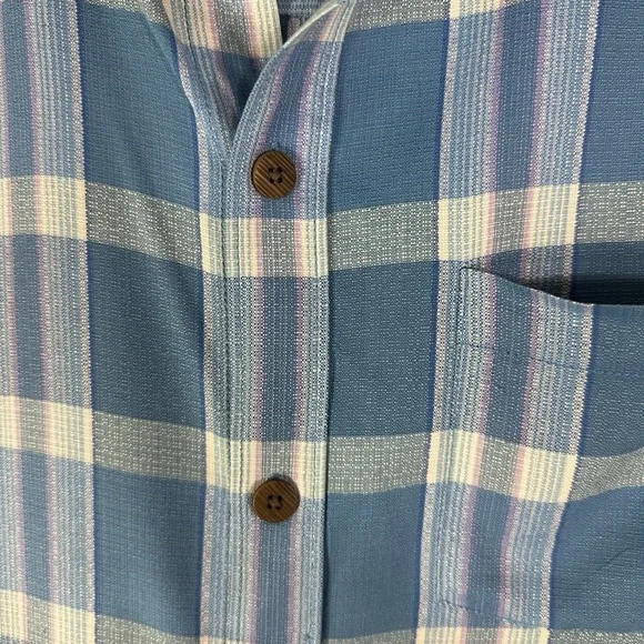 Tommy Bahama 100% Silk Short Sleeve Button Down Shirt Blue Size XL